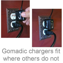 Load image into Gallery viewer, Gomadic Intelligent Compact AC Home Wall Charger Suitable for The Olympus XZ-2 - High Output Power with a Convenient, Foldable Plug Design - Uses TipExchange Technology
