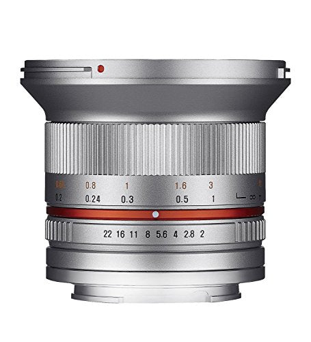 Samyang 1220509102 12 mm F2.0 Manual Focus Lens for Micro Four-Thirds - Silver