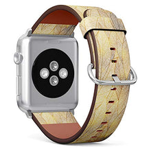 Load image into Gallery viewer, S-Type iWatch Leather Strap Printing Wristbands for Apple Watch 4/3/2/1 Sport Series (38mm) - Pattern with Gold Leaf, Autumn Leaves Background
