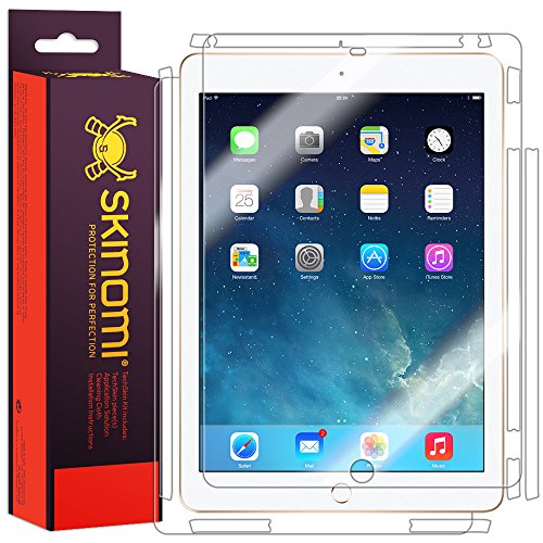 Skinomi Full Body Skin Protector Compatible with Apple iPad 9.7 inch (2018)(Screen Protector + Back Cover) TechSkin Full Coverage Clear HD Film