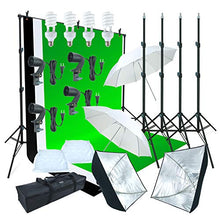 Load image into Gallery viewer, Linco Lincostore Photo Video Studio Light Kit AM169 - Including 3 Color Backdrops (Black/White/Green) Background Screen
