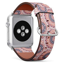 Load image into Gallery viewer, S-Type iWatch Leather Strap Printing Wristbands for Apple Watch 4/3/2/1 Sport Series (42mm) - Hand Drawn Mandala Pattern
