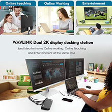 Load image into Gallery viewer, WAVLINK USB 3.0 and USB C Universal Laptop Docking Station Dual Monitor with HDMI &amp; DVI/VGA with Gigabit Ethernet, 6 USB Ports, Audio for Laptop, Ultrabook and PCs, More Efficient Home Office
