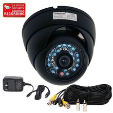 Load image into Gallery viewer, VideoSecu Built-in CCD 600TVL Dome Security Camera Outdoor Vandal Proof Day Night IR Infrared Wide Angle for CCTV DVR Home Surveillance System with Power Supply and Extension Cable 3A8
