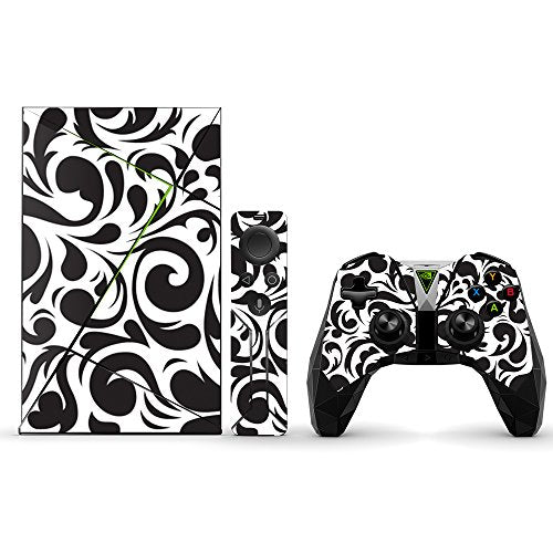 MightySkins Skin Compatible with NVIDIA Shield TV (2017) wrap Cover Sticker Skins Swirly Black