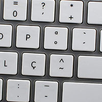 MAC NS Portuguese Non-Transparent Keyboard Decals White Background for Desktop, Laptop and Notebook