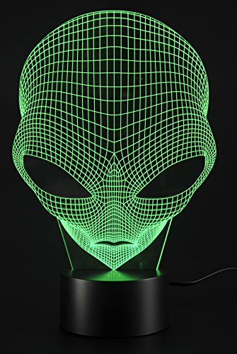 3D Lamp USB Power 7 Colors Amazing Optical Illusion 3D Grow LED Lamp Alien Shapes