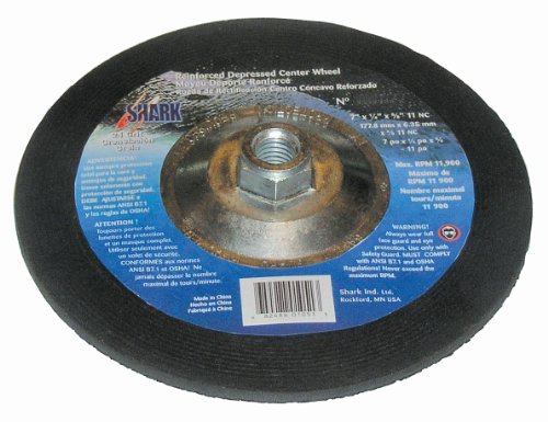 Shark 12756 9-Inch by 0.25-Inch by 5/8-11 Hubbed Depressed Center Wheel with Type 27, 10-Pack