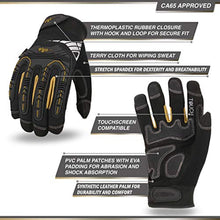 Load image into Gallery viewer, Vgo 3Pairs High Dexterity Heavy Duty Mechanic Glove, Rigger Glove, Anti-vibration, Anti-abrasion, Touchscreen (Size XL, Black, SL8849)

