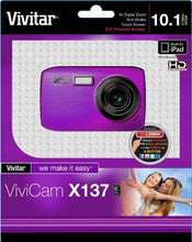 Load image into Gallery viewer, Vivitar VX137-PUR 10.1MP Digital Touch Screen Camera with 1.8-Inch LCD Screen - Body Only (Purple)
