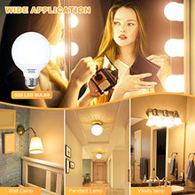 Load image into Gallery viewer, comzler LED Vanity Light Bulb, G25 Globe Light Bulbs 80W Equivalent, 2700K Soft White 900LM, Bathroom Vanity Bulbs, E26 Base Makeup Mirror Lights for Bedroom, Non-Dimmable, Pack of 4
