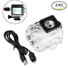 Load image into Gallery viewer, 2Pcs Sport Camera Waterproof Case Accessories With Charging Cable for SJCAM SJ4000 / SJ7000 and More
