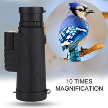 Load image into Gallery viewer, Acouto 10 Times Cellphone Monocular Telescope HD Focus Waterproof Telescope with Compass Accesories for Bird Watching, Hunting, Camping,Travelling(with Universal Photo Clip)
