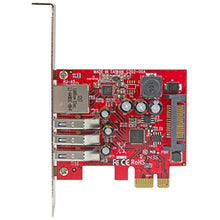 Load image into Gallery viewer, StarTech.com 3 Port PCI Express USB 3.0 Card + Gigabit Ethernet - Fits Standard &amp; Low-Profile PCs - UASP Supported - Optional SATA Power
