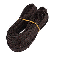 Aexit 12mm PET Tube Fittings Cable Wire Wrap Expandable Braided Sleeving Black Brown Microbore Tubing Connectors 5M Length
