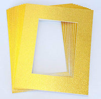 topseller100, Pack of 25 sets of 8x10 GOLD Picture Mats Mattes Matting for 5x7 Photo + Backing + Bags