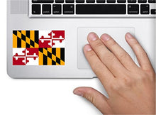 Load image into Gallery viewer, State Flag of Maryland 4x2.5 inches Color Sticker State Decal die Cut Vinyl - Made and Shipped in USA
