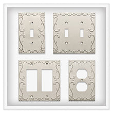 Load image into Gallery viewer, Franklin Brass W35073-SN-C Classic Lace Double Switch Wall Plate/Switch Plate/Cover, Satin Nickel
