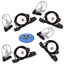 Load image into Gallery viewer, HQRP 4-Pack Acoustic Tube Earpiece Headset PTT Mic for LegecyPL1145 / PL2215P / PL2245 / PL2245P / PL2415 / PL2445 / PL5151 / PL5161 / PL5164 + HQRP Coaster
