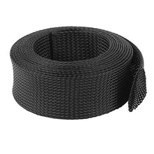 Load image into Gallery viewer, Aexit 45mm PET Wiring &amp; Connecting Cable Wire Wrap Expandable Braided Sleeving Heat-Shrink Tubing 3 Meter
