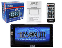 Absolute USA DD-4000AT 7-Inch Double Din Multimedia DVD Player Receiver with Touch Screen System Display and Detachable Front Panel Built-In Analog TV Tuner with SD/USB Slot