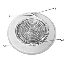 Load image into Gallery viewer, PROCURU 6&quot; Fresnel Glass Lens with White Metal Shower Trim - for Wet Locations - for 6&quot; Recessed Can Lights - UL Listed (White-Fresnel (1-Pack))
