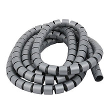 Load image into Gallery viewer, Aexit 20mm x Electrical equipment 3 Meter Flexible Spiral Tube Cable Wire Wrap Computer Manage Cable Gray
