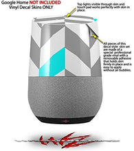 Load image into Gallery viewer, Chevrons Gray and Aqua - Decal Style Skin Wrap fits Google Home Original (Google Home NOT Included)
