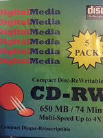 STI 5-Pack of 74-Minute CD-RW Discs (CDRW5)