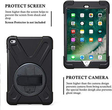 Load image into Gallery viewer, TSQ iPad Mini 4 Case for Kids | iPad Mini 5 Case Heavy Duty Rugged | Shockproof Protective Case for iPad Mini 4th 5th w/ Stand Hand Handle Grip Shoulder Strap A2133/A2124/A2125/A2126/A1538/A1550,Black
