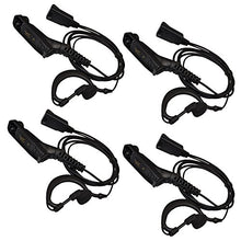 Load image into Gallery viewer, HQRP 4-Pack G Shape Earpiece Headset PTT Mic for Motorola XPR6550, XPR6580, XPR7000, XPR7350 + HQRP UV Meter
