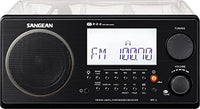 Sangean All in One AM/FM Alarm Clock Radio with Large Easy to Read Backlit LCD Display (Clear)