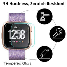 Load image into Gallery viewer, KIMILAR [3-Pack] Screen Protector Compatible with Fitbit Versa/Versa Lite Smart watch (Not For Versa 2 / Versa 3 / Versa 4), Waterproof Tempered Glass Screen Protector [9H Hardness] [Crystal Clear]
