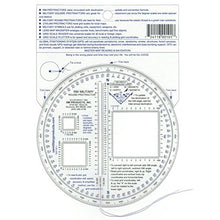 Load image into Gallery viewer, RM Products Military Round Protractor - Blue and Black Print

