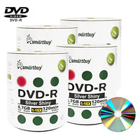 Smartbuy 4.7gb/120min 16x DVD-R Shiny Silver Blank Data Video Recordable Media Disc (400-Disc)