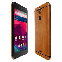 Skinomi Light Wood Full Body Skin Compatible with BLU R2 Plus (Full Coverage) TechSkin with Anti-Bubble Clear Film Screen Protector