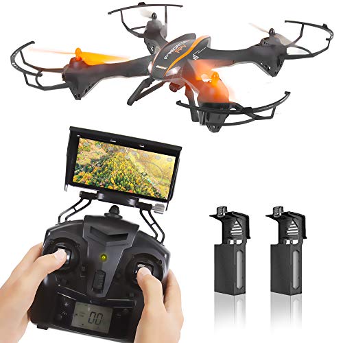 SereneLife WiFi Predator FPV Drone, 2.4G 6-Gyro Quadcopter 4 Channel with HD Camera and Live Video, Headless Mode Function Gravity and Induction RC Drone with Low Voltage Alarm - AZSLRD36WIFI