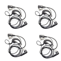 Tenq 2-pin G Shape Earpiece Headset for Motorola Radio Cls1110 Cls1410 Cls1413 Cls1450 Cls1450c Etc(4 Pack)