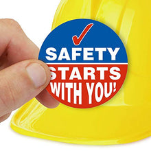 Load image into Gallery viewer, SmartSignSafety Starts with You Hard Hat Stickers | 2&quot; x 2&quot; Conformable Vinyl, Pack of 5
