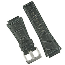 Load image into Gallery viewer, B &amp; R Bands Replacement Bell and Ross BR01 BR03 Gray Gator Leather Watch Band Strap - Medium Length
