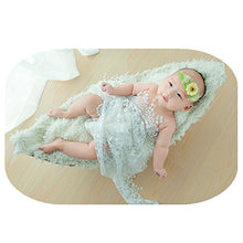 Load image into Gallery viewer, Newborn Boy Girl Photography Props Newborn Wraps Baby Photo Shoot Outfits Wrap Lace Yarn Cloth Blanket, white, 0-12 Month
