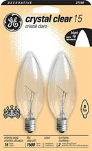 Load image into Gallery viewer, GE Lighting 87840 15 Watt Decorative Blunt Tip 2 Count Chandelier Light Bulb
