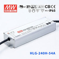 Meanwell HLG-240H-54A Power Supply - 240W 54V 4.45A - IP65 - Adjustable Output