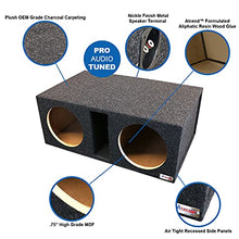 Load image into Gallery viewer, Bbox Dual Vented 12 Inch Subwoofer Enclosure - Pro Series Dual Vented SPL Car Subwoofer Boxes &amp; Enclosures - Made in USA Subwoofer Box Improves Audio Quality, Sound &amp; Bass - Nickel Finish Terminals
