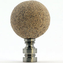 Load image into Gallery viewer, Ceramic 40mm Sand Ball Nickel Base Finial 1.60&quot;h
