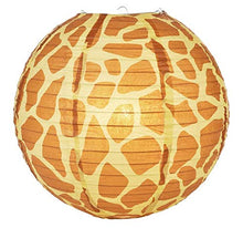 Load image into Gallery viewer, Quasimoon PaperLanternStore.com 14 Inch Giraffe Print Paper Lantern
