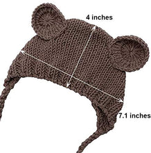 Load image into Gallery viewer, ECYC Newborn Baby Bear Hat Beanie with Bear Dolls Photography Accessories,Brown
