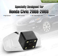 XTRONS Car Reverse Parking Camera Waterproof CMOS Night Sensor for Honda Civic 2008-2009