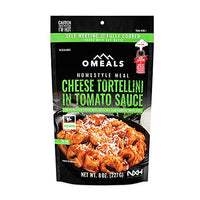 OMEALS Cheese Tortellini Vegetarian MRE Sustainable Premium Outdoor Food Long Shelf Life-Fully Cooked w/Heater-No Refrigeration-Perfect for Camping Enthusiasts, Travelers, Emergency Supplies-USA Made