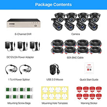 Load image into Gallery viewer, ZOSI 8CH Home Security Camera System Outdoor,5MP-Lite 8Channel H.265+ CCTV DVR and 8 x 1080p 2MP Weatherproof Surveillance Bullet Dome Cameras,80ft Night Vision, Remote Access,Motion Alerts (No HDD)
